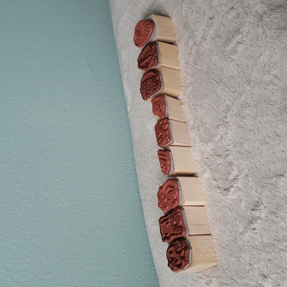 Rubber Stamp Buon Appetite Set •9 Cullinary/Food Wooden Rubber Stamps• HERO ARTS - Picture 6 of 8